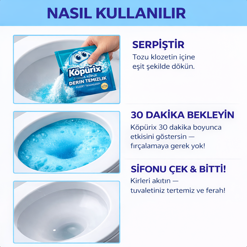 Fırçalamaya Gerek Yok – Köpürix Dök, Köpürsün Temizlesin